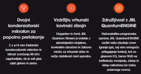 JBL Quantum Stream mikrofon